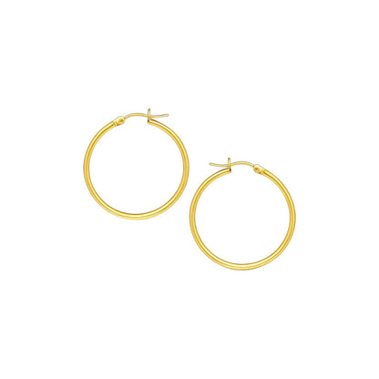 10k Yellow Gold Polished Hoop Earrings
