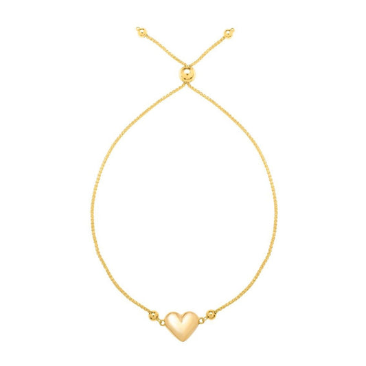 Cœur Poudré Adjustable Bracelet — 14K Yellow Gold