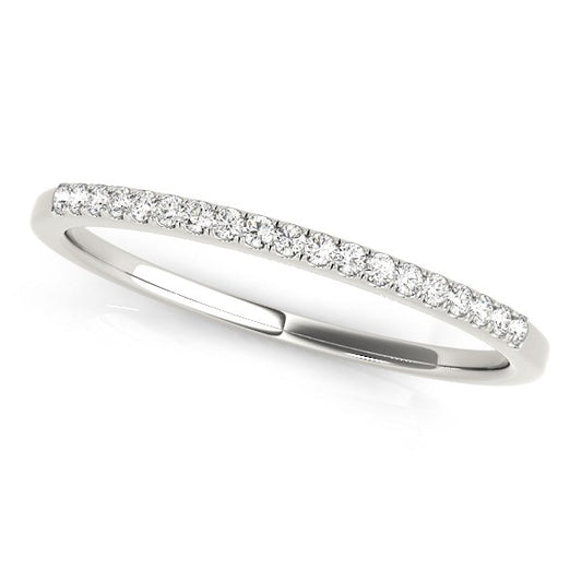 14k White Gold Round Thin Diamond Wedding Band (1/4 cttw) CELESTIALUXEJEWELLERS Rings  CELESTIALUXEJEWELLERS