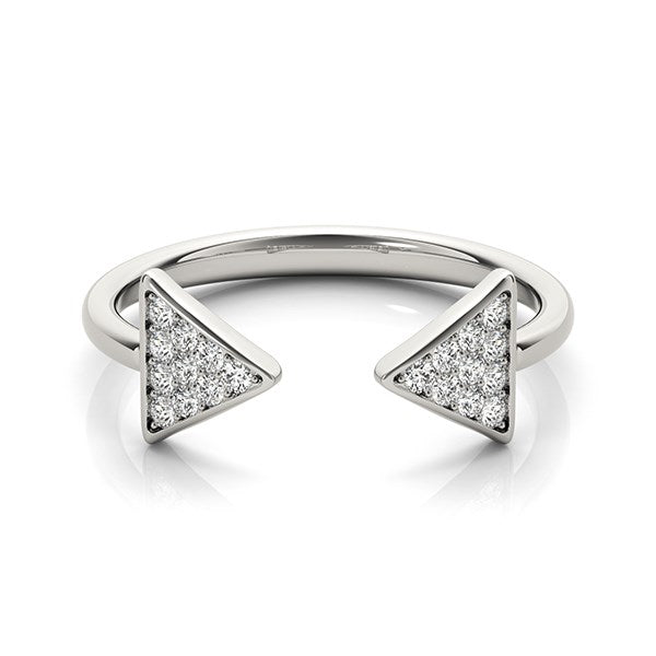 14k White Gold Diamond Arrowhead Open Ring (1/5 cttw) RCJ Rings  CELESTIA LUXE JEWELLERS