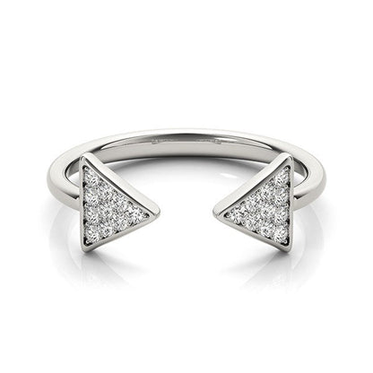 14k White Gold Diamond Arrowhead Open Ring (1/5 cttw) RCJ Rings  CELESTIA LUXE JEWELLERS
