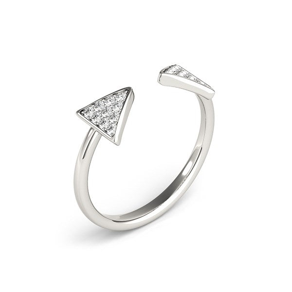 14k White Gold Diamond Arrowhead Open Ring (1/5 cttw) RCJ Rings  CELESTIA LUXE JEWELLERS