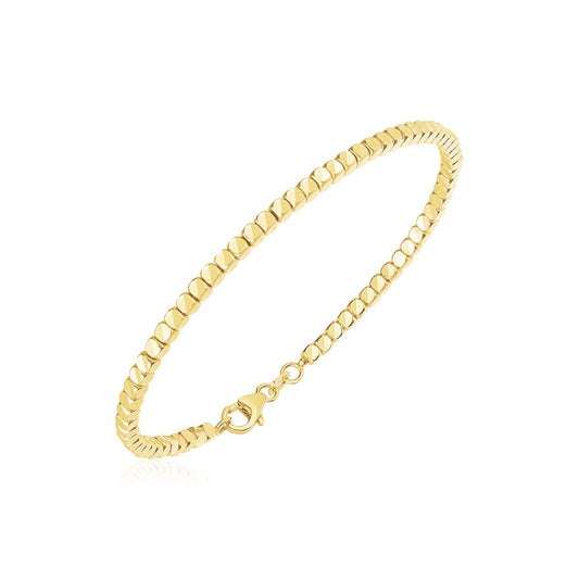Perle Cuff Bangle — 14K Yellow Gold