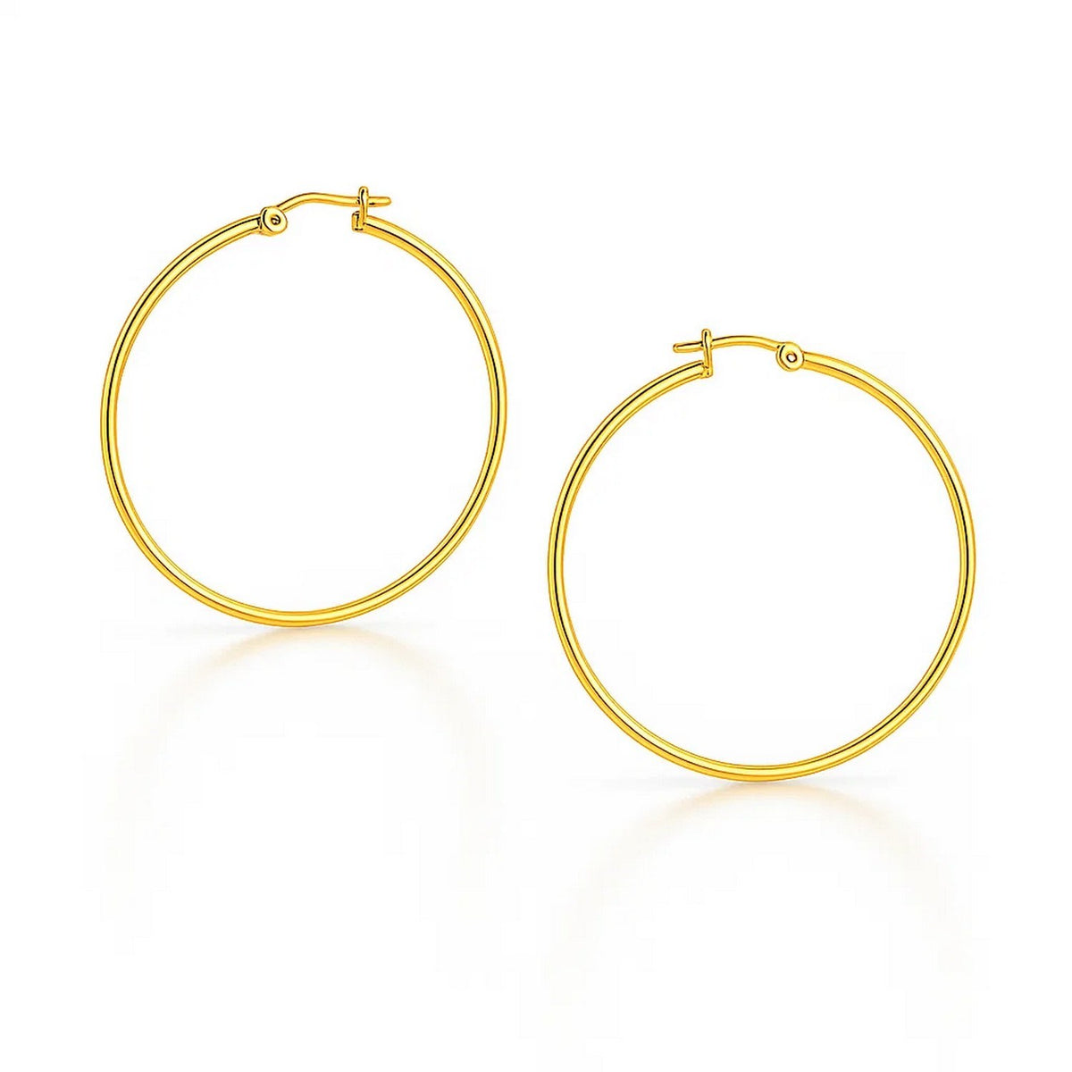 10k Yellow Gold Polished Hoop Earrings