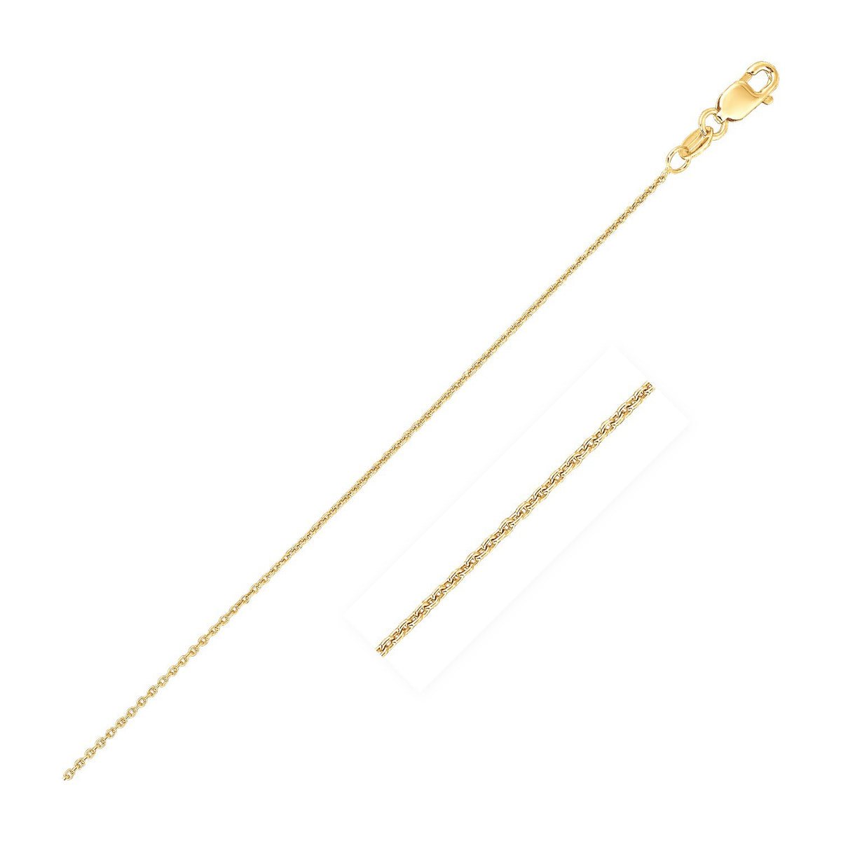 14k Yellow Gold Oval Cable Link Chain