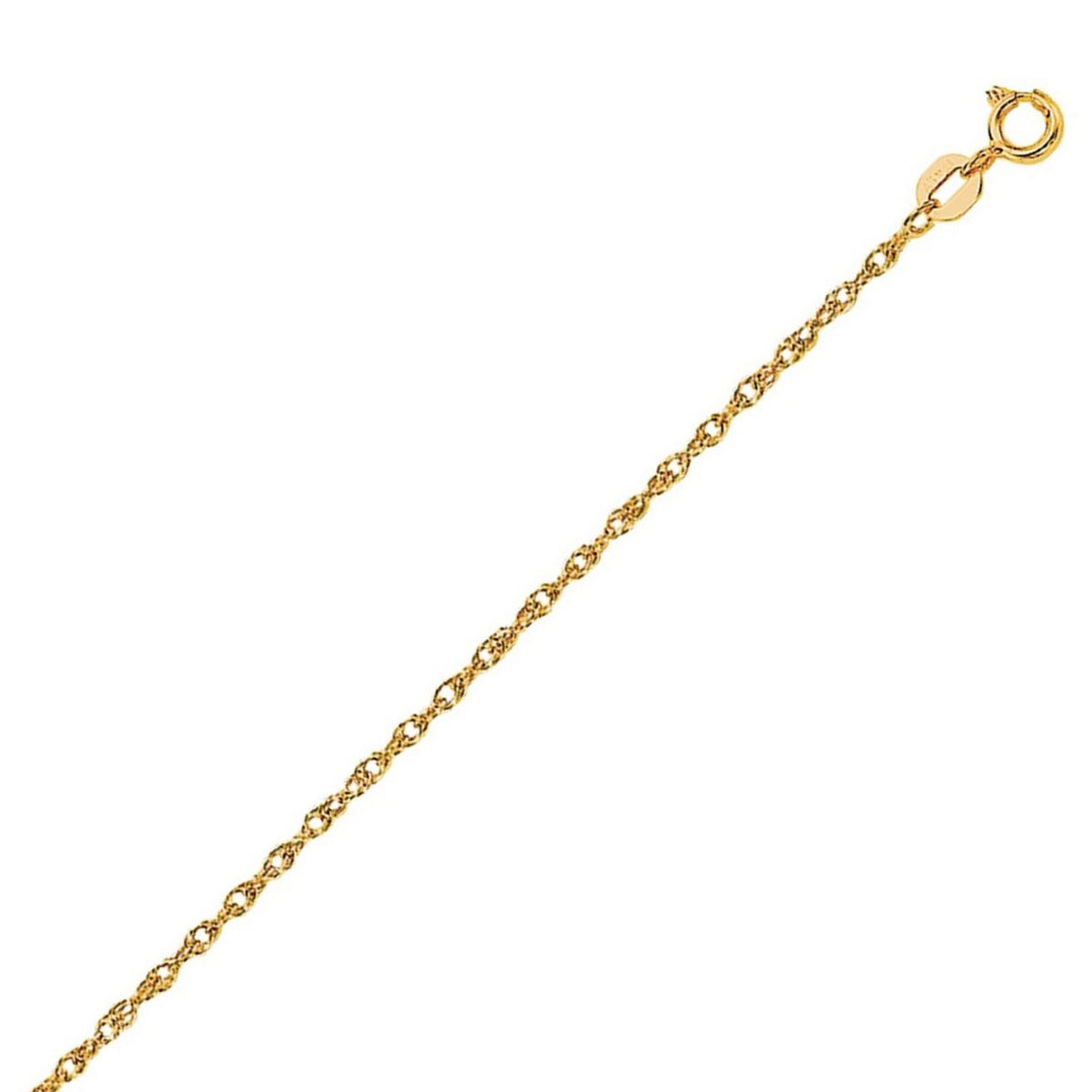 14k Yellow Gold Machine Rope Chain