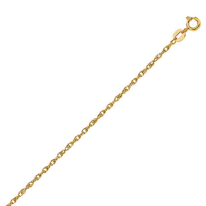 14k Yellow Gold Machine Rope Chain