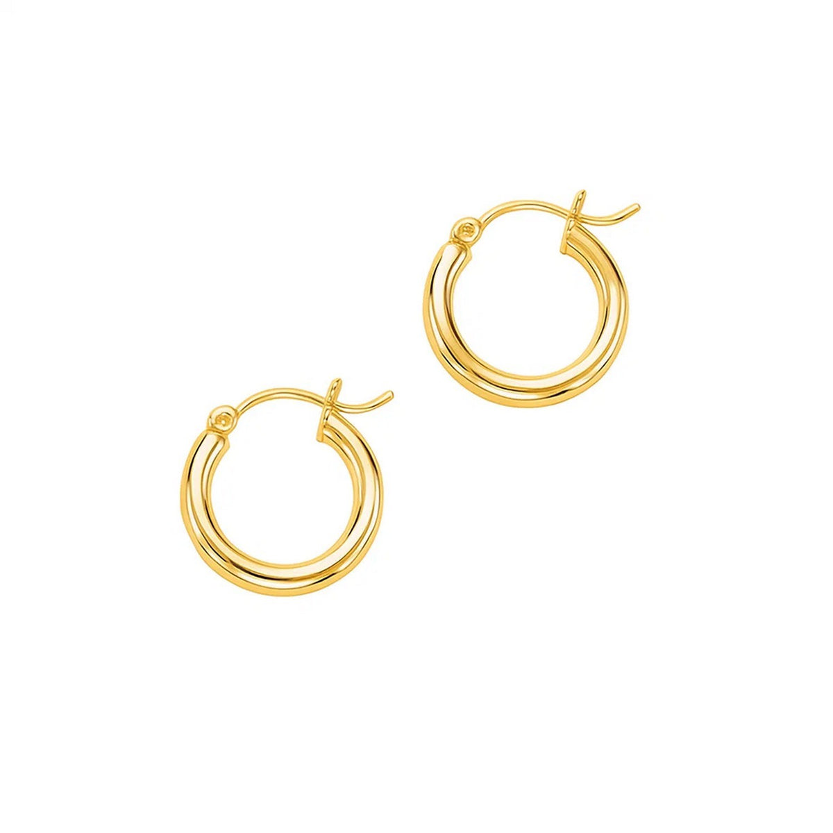 10k Yellow Gold Polished Hoop Earrings