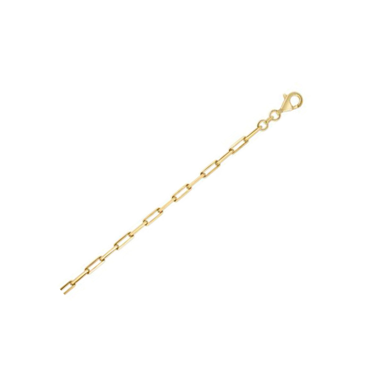Sterling Silver Gold Plated Paperclip Chain