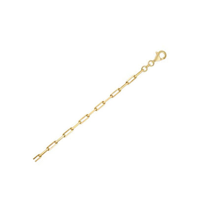Sterling Silver Gold Plated Paperclip Chain