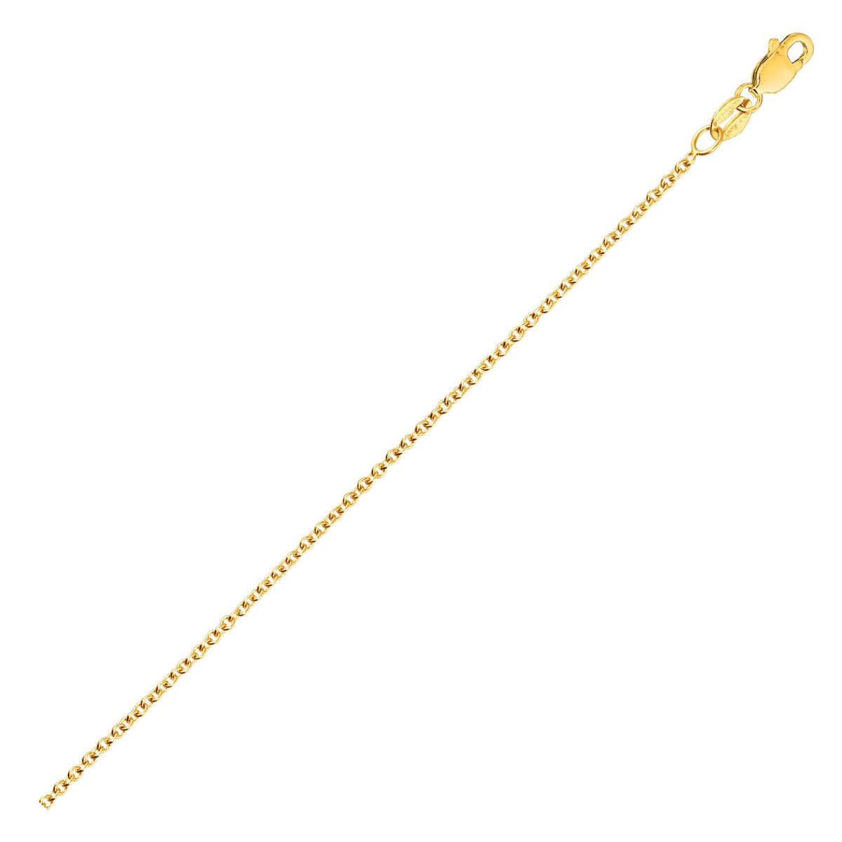 14k Yellow Gold Round Cable Link Chain