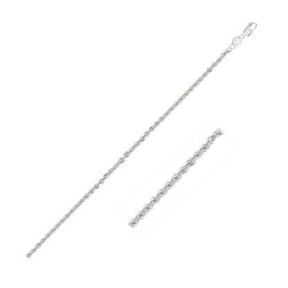 14k White Gold Light Rope Chain