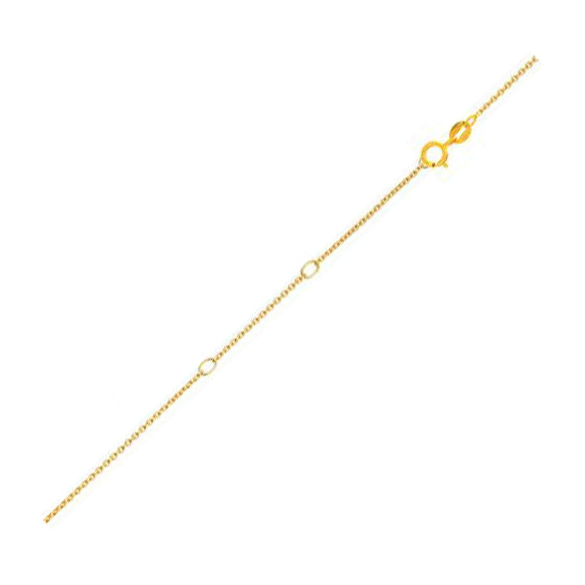 Double Extendable Diamond Cut Cable Chain in Yellow Gold