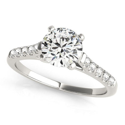 14k White Gold Cathedral Design Diamond Engagement Ring (1 1/8 cttw) RCJ Rings  CELESTIA LUXE JEWELLERS
