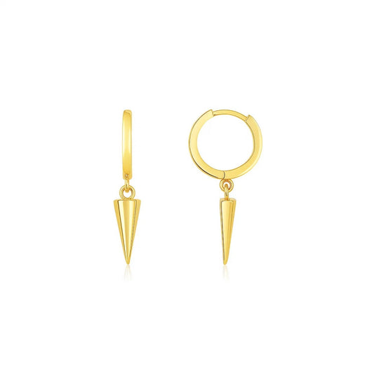 Épine Drop Hoops — 14K Yellow Gold, 20 mm