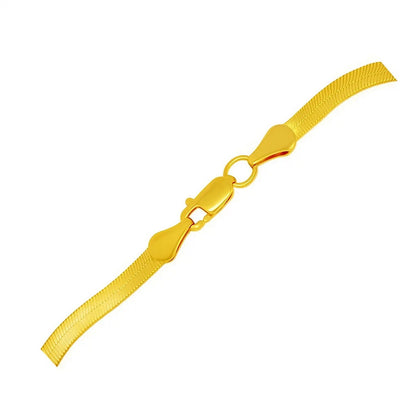 14k Yellow Gold Super Flex Herringbone Bracelet