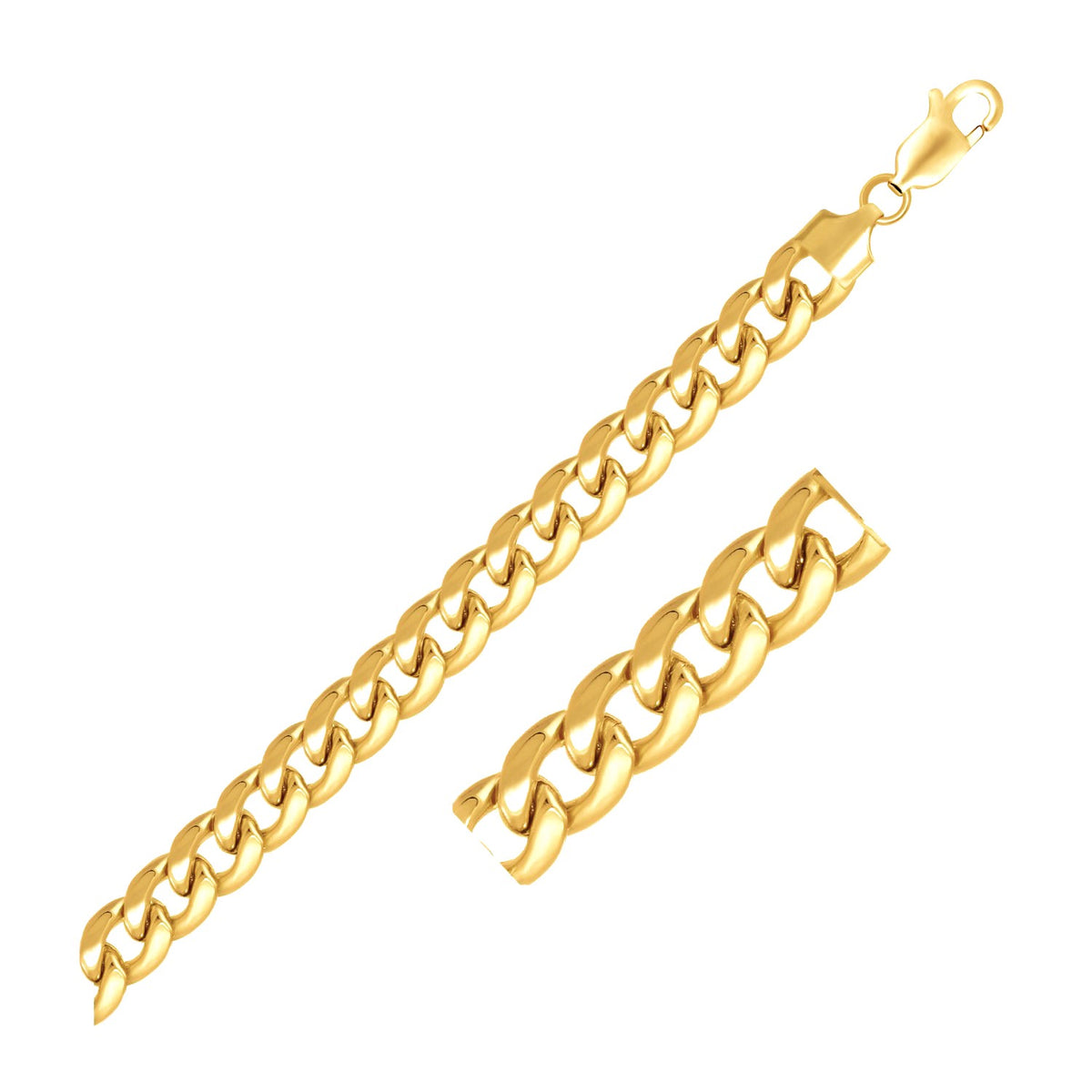 10k Yellow Gold Light Miami Cuban Bracelet