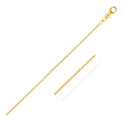 14k Yellow Gold Round Cable Link Chain