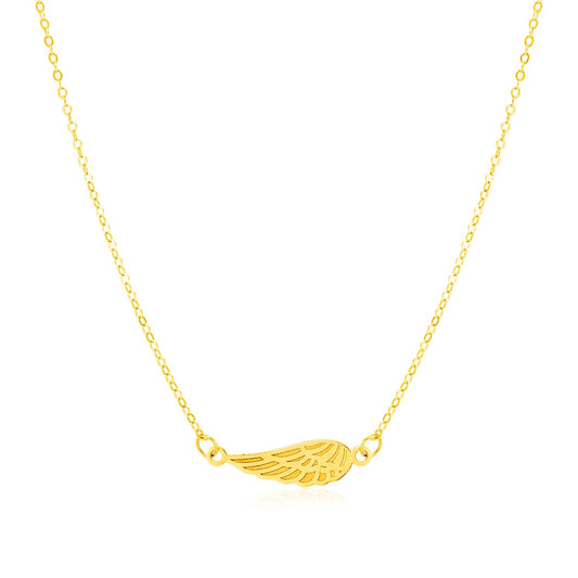 Aile Céleste Necklace — 14K Yellow Gold, 18 in