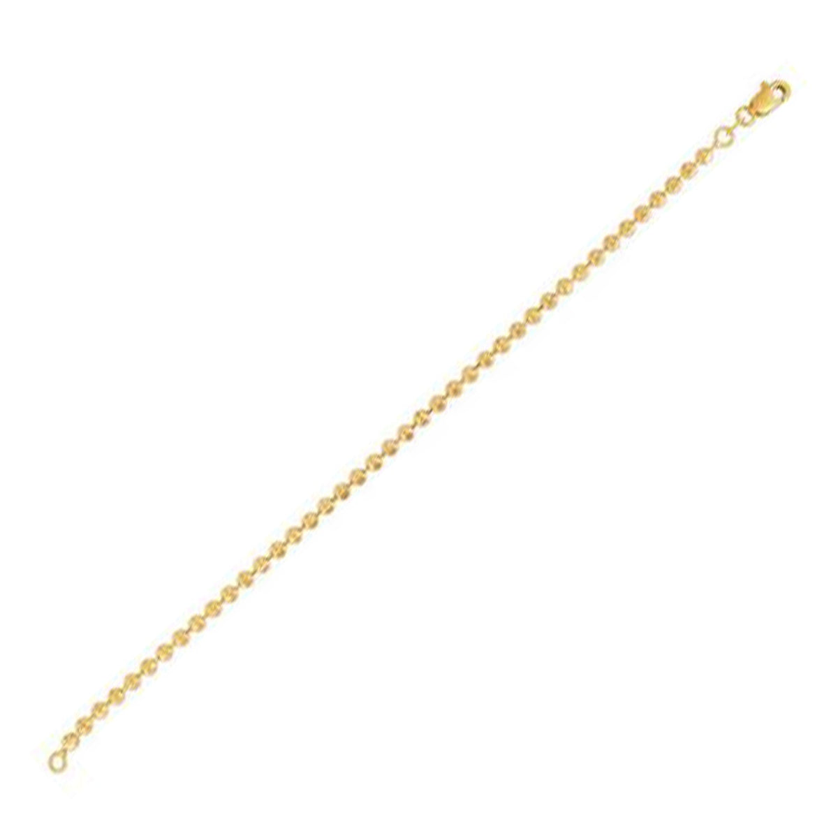 Moon Cut Bead Chain Bracelet in 14k Yellow Gold