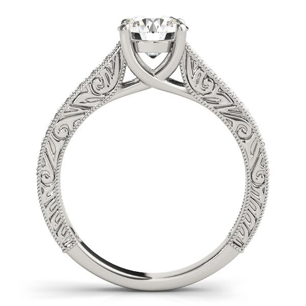 14k White Gold Trellis Antique Style Diamond Engagement Ring (1 1/4 cttw) RCJ Rings  CELESTIA LUXE JEWELLERS