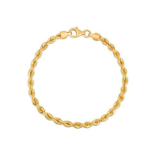 Silk Rope Chain Bracelet in 14k Yellow Gold