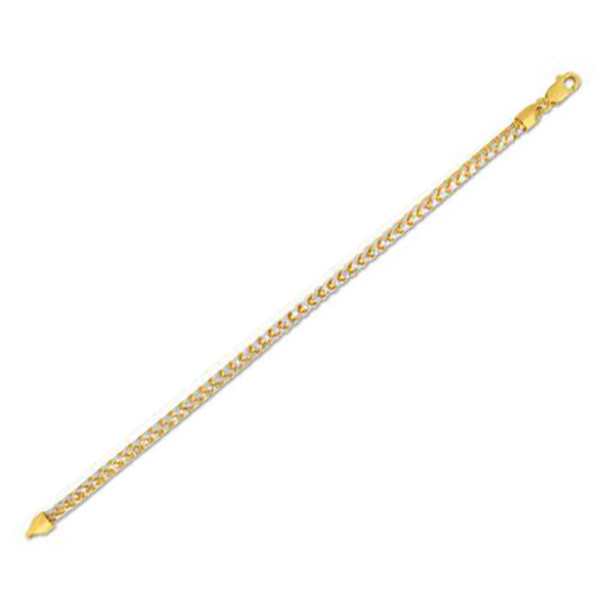 14k Yellow Gold Round Pave Franco Chain