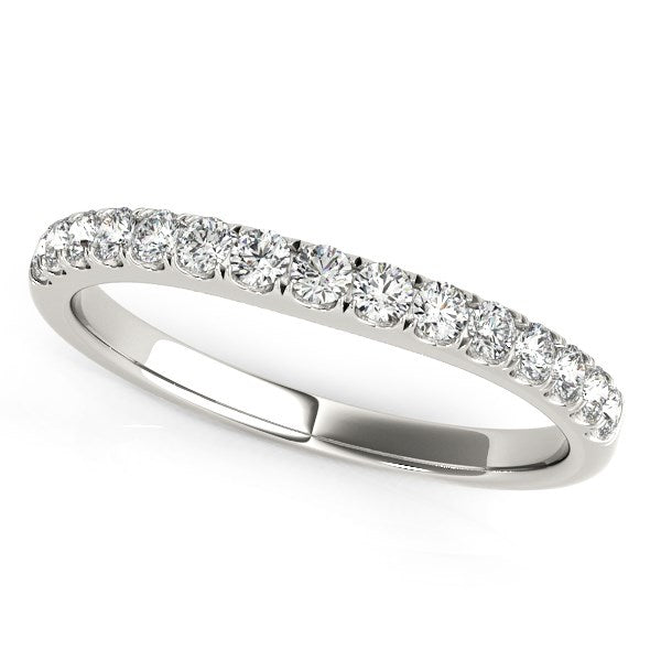 14k White Gold Pave Set Style Diamond Wedding Band (1/4 cttw) RCJ Rings  CELESTIA LUXE JEWELLERS