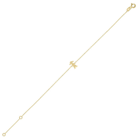 14K Yellow Gold Girl Bracelet — CELESTIALUXEJEWELLERS