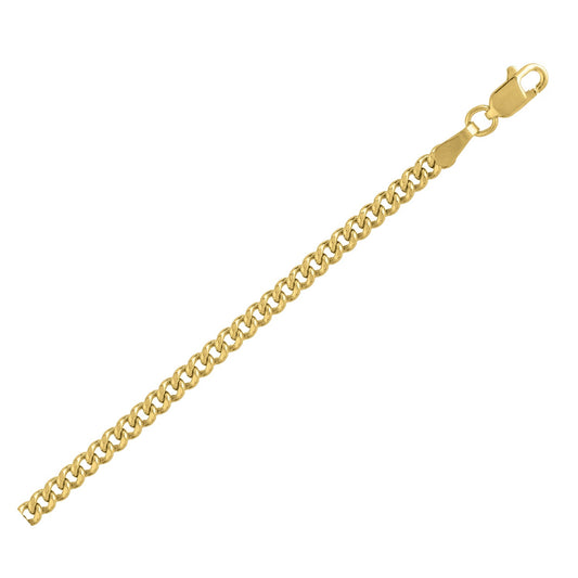 14k Yellow Gold Light Gourmette Chain — CELESTIALUXEJEWELLERS
