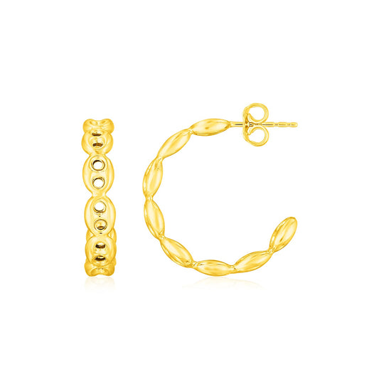 Mariner Link Hoops — 14K Yellow Gold, 20 mm