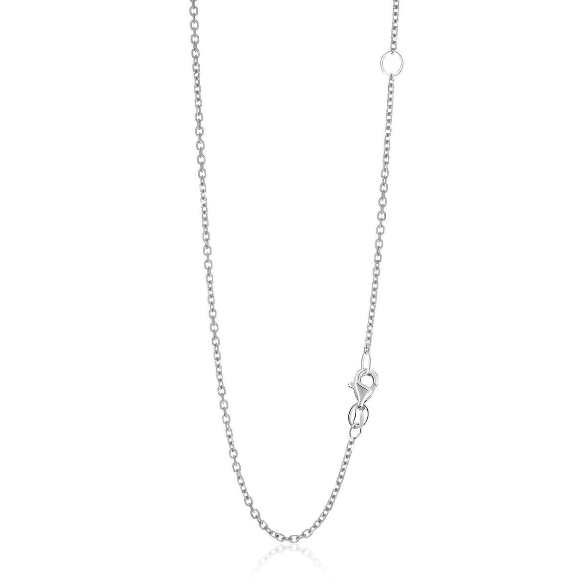 14k White Gold Adjustable Cable Chain