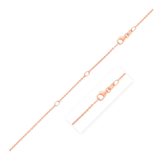 Double Extendable Diamond Cut Cable Chain in Rose Gold — CELESTIA LUXE JEWELLERS