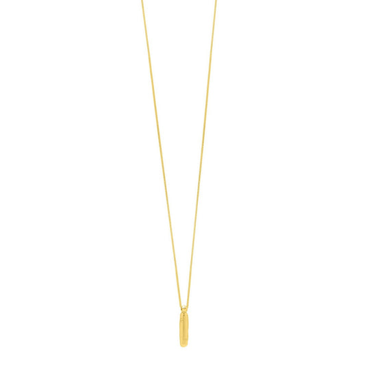 14K Yellow Gold Helium Initial I Pendant