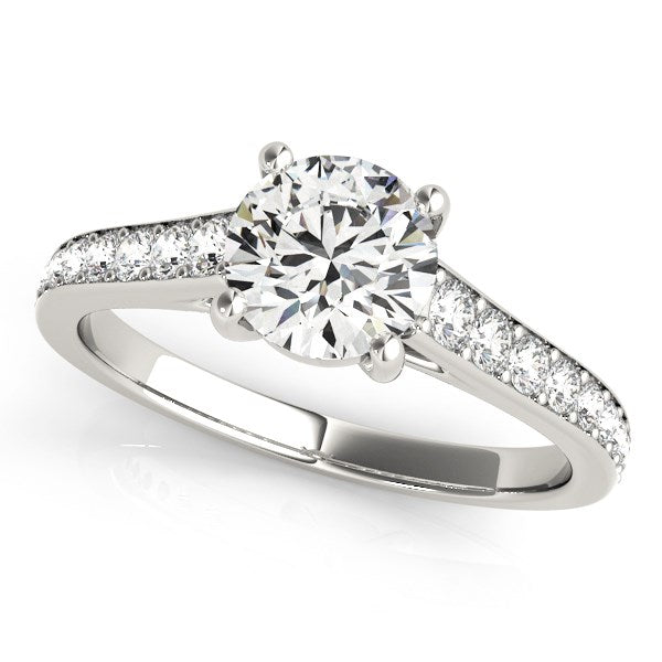 14k White Gold Graduated Single Row Diamond Engagement Ring (1 1/3 cttw) RCJ Rings  CELESTIA LUXE JEWELLERS