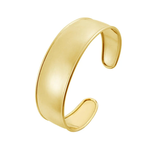 Designer Classic Cuff Bangle in 14K Yellow Gold (20.40 mm) RCJ Bangles  CELESTIA LUXE JEWELLERS