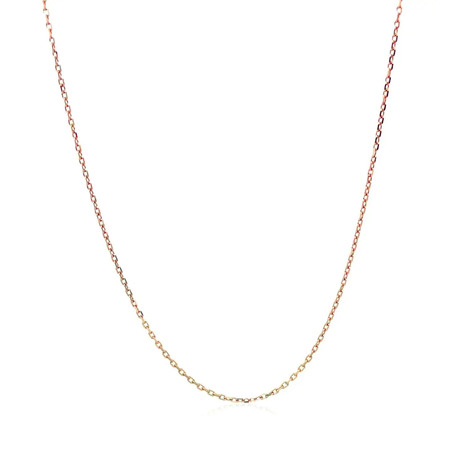 Diamond Cut Cable Link Chain in Rose Gold (0.87 mm) RCJ Chains  CELESTIA LUXE JEWELLERS