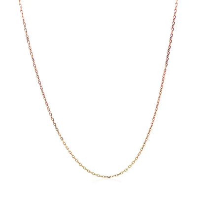Diamond Cut Cable Link Chain in Rose Gold (0.87 mm) RCJ Chains  CELESTIA LUXE JEWELLERS