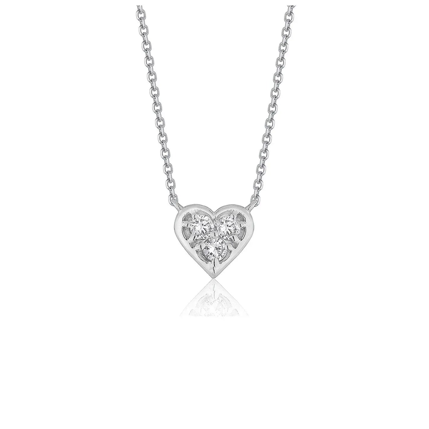 Diamond Heart Design Pendant in 14k White Gold RCJ Necklaces  CELESTIA LUXE JEWELLERS