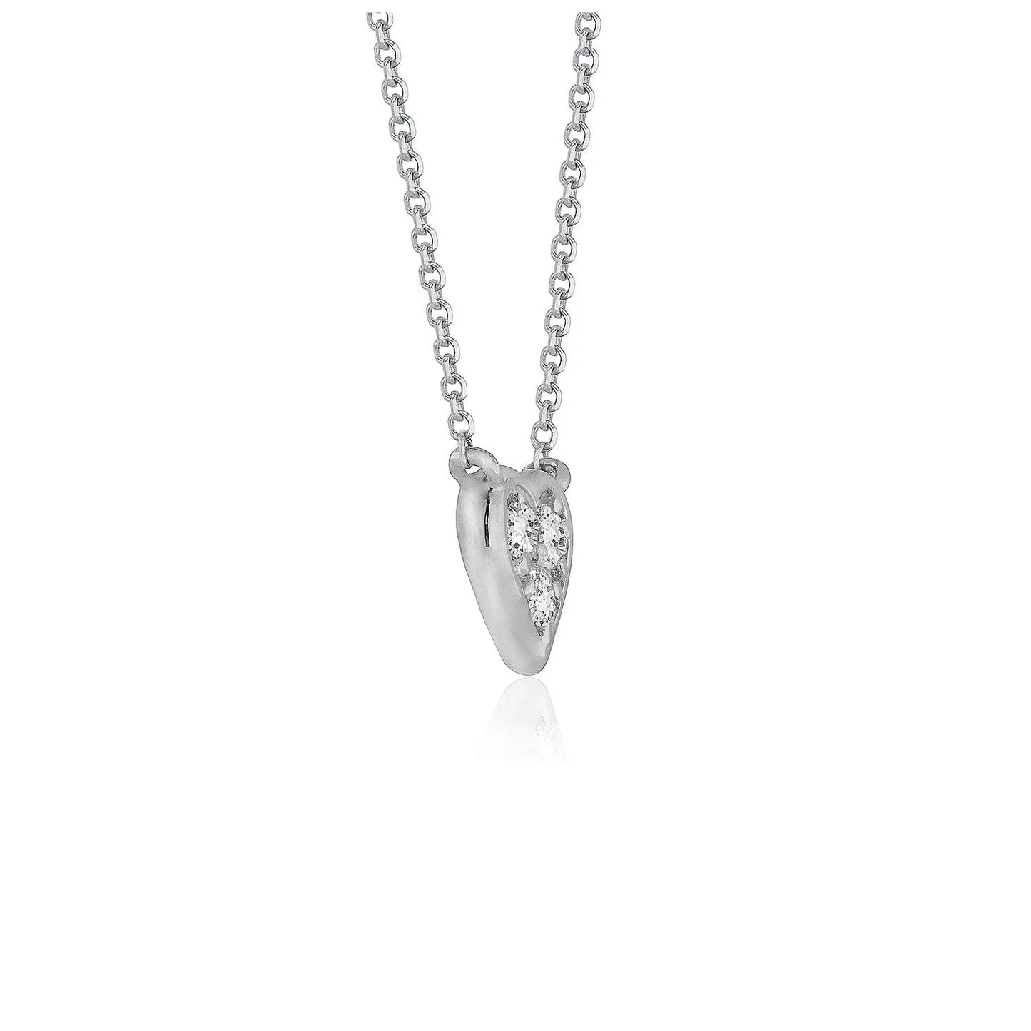 Diamond Heart Design Pendant in 14k White Gold RCJ Necklaces  CELESTIA LUXE JEWELLERS