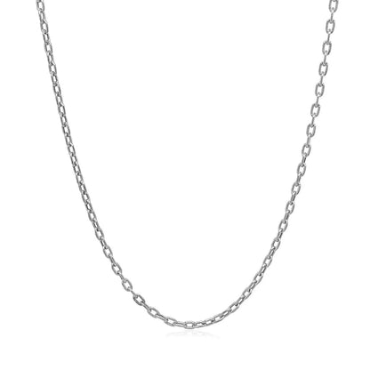 Double Extendable Cable Chain in 14k White Gold (1.80 mm) RCJ Chains  CELESTIA LUXE JEWELLERS
