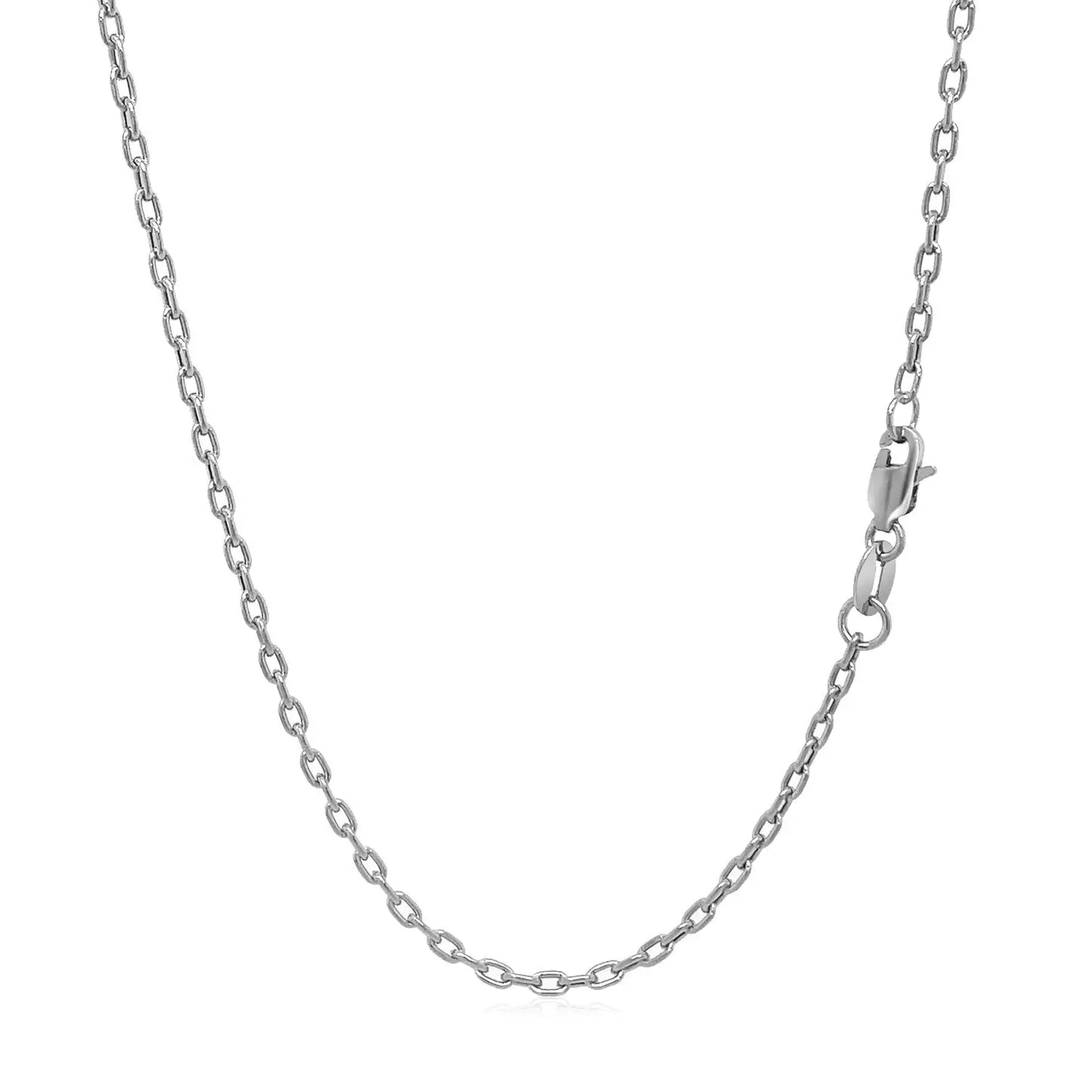 Double Extendable Cable Chain in 14k White Gold (1.80 mm) RCJ Chains  CELESTIA LUXE JEWELLERS