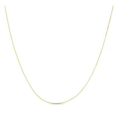 Double Extendable Diamond Cut Cable Chain in Yellow Gold (0.87 mm) RCJ Chains  CELESTIA LUXE JEWELLERS