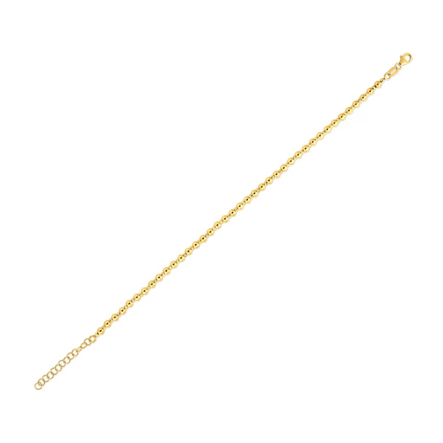 Duo Bead Bracelet in 14K Yellow Gold (3.00mm) RCJ Bracelets  CELESTIA LUXE JEWELLERS