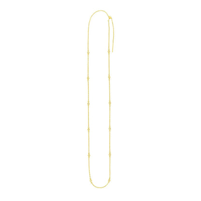 Endless Adjustable Diamond Pendant Chain in Yellow Gold (3.00 mm) RCJ Chains  CELESTIA LUXE JEWELLERS
