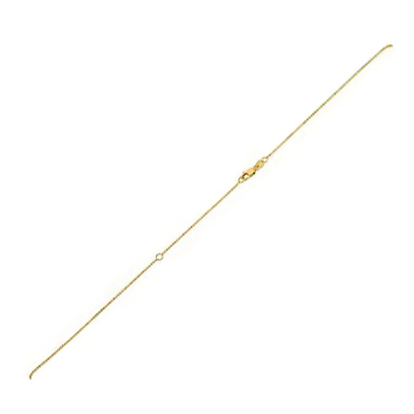 Extendable Bead Chain in 14k Yellow Gold (1.00 mm) RCJ Chains  CELESTIA LUXE JEWELLERS