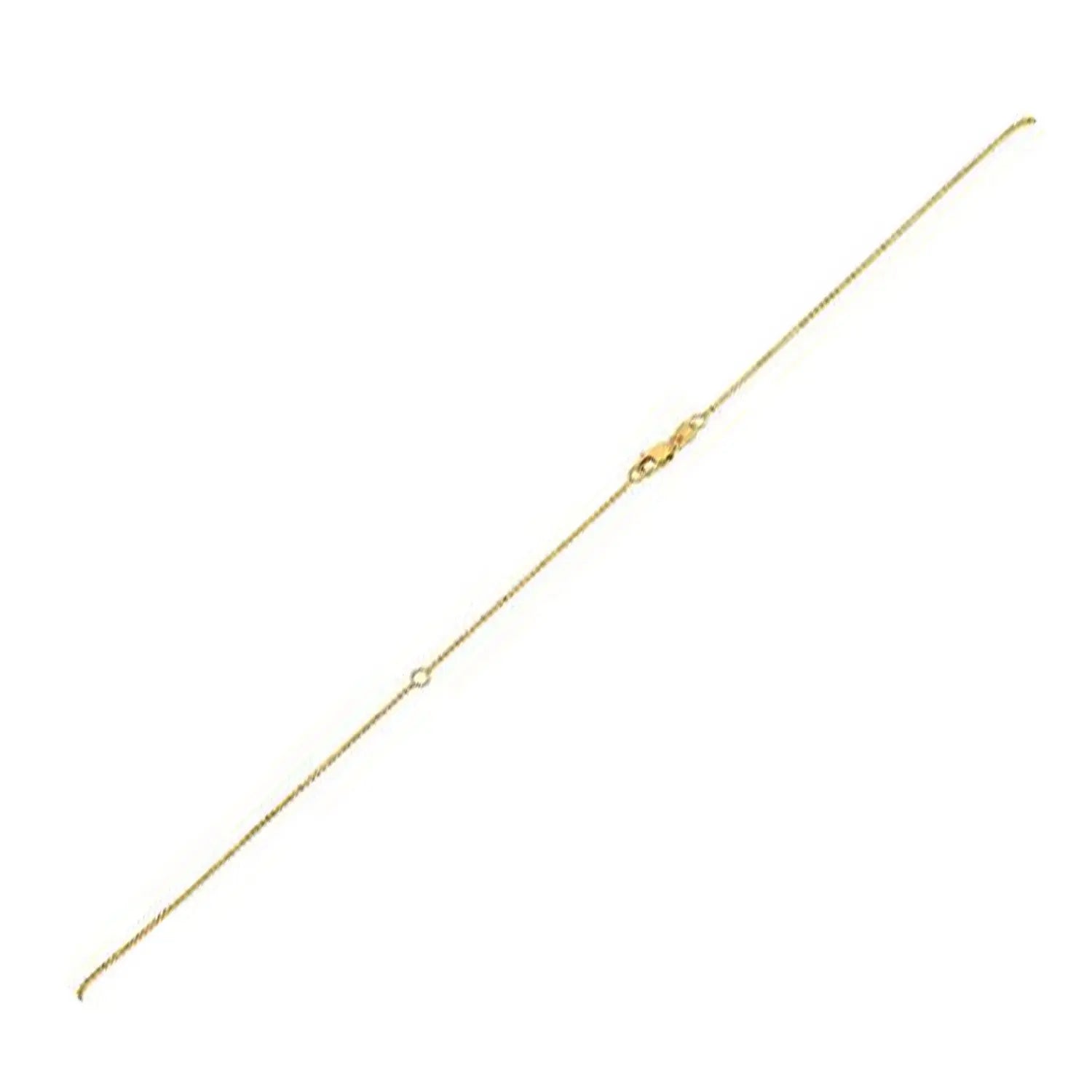 Extendable Bead Chain in 14k Yellow Gold (1.00 mm) RCJ Chains  CELESTIA LUXE JEWELLERS