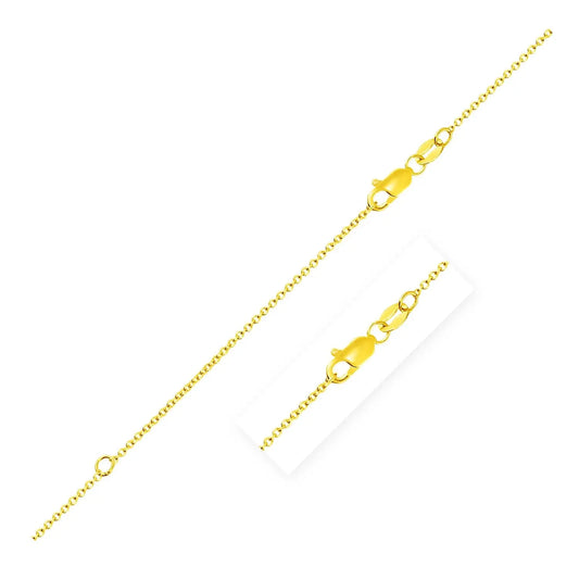 Extendable Cable Chain in 14k Yellow Gold (1.10 mm) RCJ Chains  CELESTIA LUXE JEWELLERS