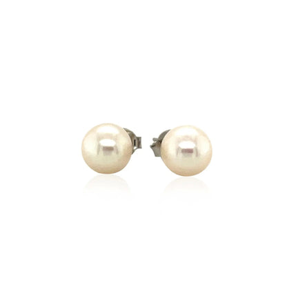 Freshwater Pearl Earrings in Sterling Silver(8mm) RCJ Earrings  CELESTIA LUXE JEWELLERS