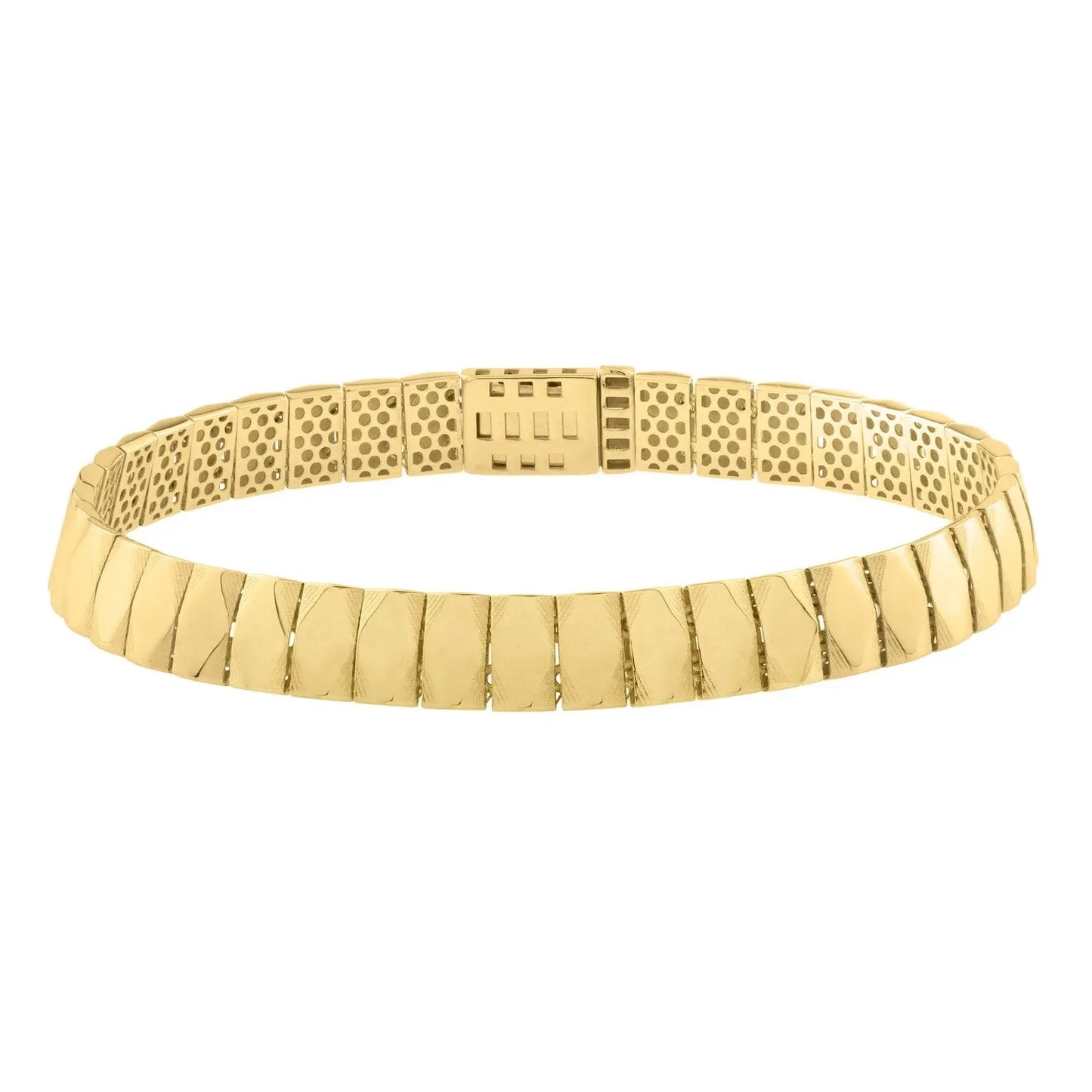 Geometric Tile Bracelet in 14K Yellow Gold  (7.10 mm) RCJ Bracelets  CELESTIA LUXE JEWELLERS